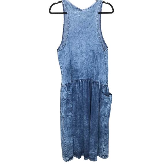 Katherine Haley Size Medium Vintage 1980’s Denim Midi Jumper-Leopard-FLAW - Picture 9 of 16